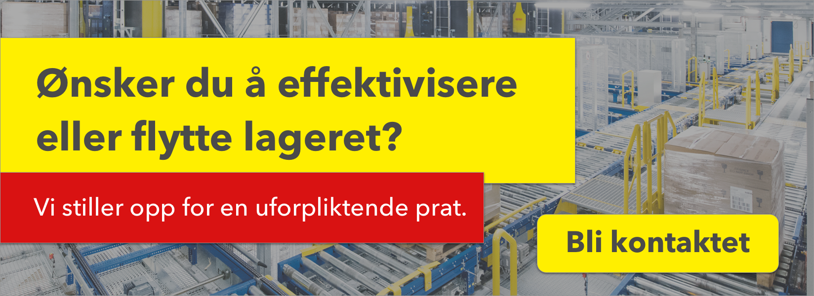Lager og logistikk CTA knapp bli kontaktet